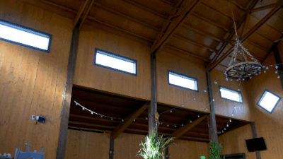 Spane Buildings barn interior Carleton Farms Lake Stevens WA