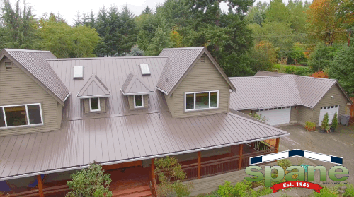 Spane reroof Woodinville WA turning in front