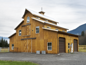 A monitor barn built by Spane Buildings in Puyallup WA