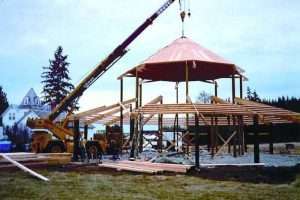 A new barn going up in Puyallup WA by Spane Buildings