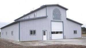 A new pole garage built by Spane Buildings in Skagit County Washington