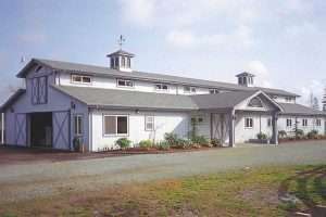 A pole horst barn built by Spane Buildings in Washington State