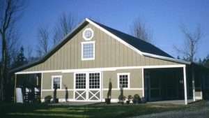 A pole residential building built by Spane Buildings in Pierce County