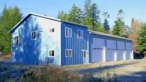 A Spane Buildings pole building garage in Skagit County Washington