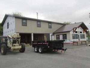 A Spane Buildings post frame home being built in Puyallup WA