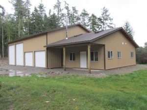 A Spane Buildings post frame home in Whatcom County WA