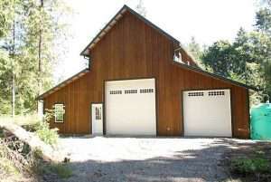 A stunning two bay pole garage by Spane Buildings in Washington State