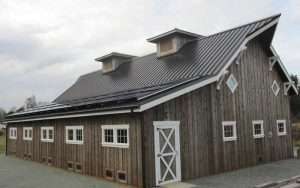 Another angle of a barn built by Spane Buildings in Mt. Vernon WA