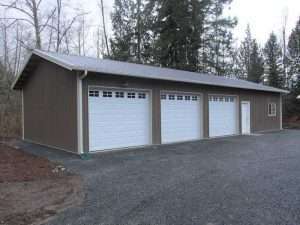 Another garage built by Spane Buildings in Puyallup WA