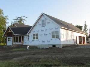 Another post frame home by Spane Buildings in progress in Puyallup WA