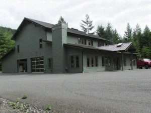 Another view of the Wulff Hobby Garage on Orcas Island WA by Spane Buildings