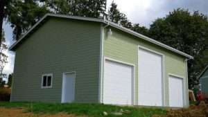 Custom hobby garage built by Spane Buildings in Snohomish WA