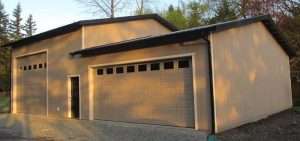 Garage built by Spane Buildings in Pierce County Washington