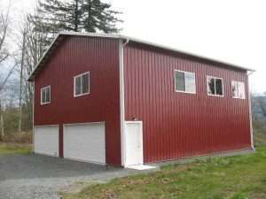 Garage built by Spane Buildings in Skagit County Washington