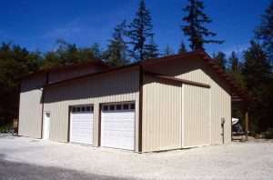 Garage built by Spane Buildings in Western Washington State