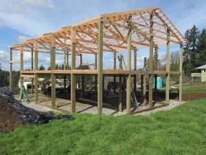 Garage going up Skagit Valley WA by Spane Buildings