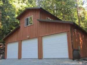 Monitor style garage built by Spane Buildings in Skagit County WA