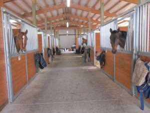 New stalls in a barn built by Spane Buildings in Puyallup WA