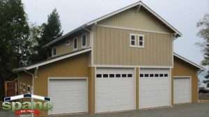 Post frame garage Camano Island Washington by Spane Buildings