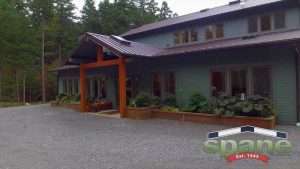 Spane Buildings front view hobby garage Orcas Island WA