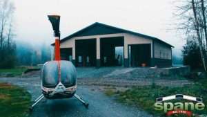 Spane Buildings pole building garage for a helicopter in Skagit County