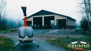 Spane Buildings pole building garage for a helicopter in Skagit County