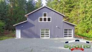 Spane motorcycle garage built on Whidbey Island WA