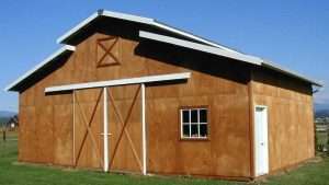 This custom pole barn was built by Spane Buildings in Pierce County Washington