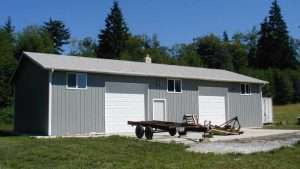 This pole garage built in Pierce County was constructed by Spane Buildings