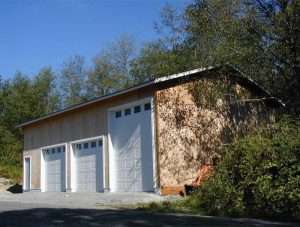 This three bay pole garage was constructed by Spane Buildings in Snohomish Washington