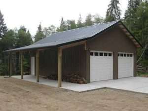 Tow car garage built by Spane Buildings in Skagit County WA