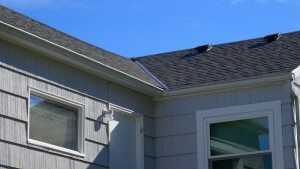 Close Up view of a reroof by Spane Buildings on Camano Island WA