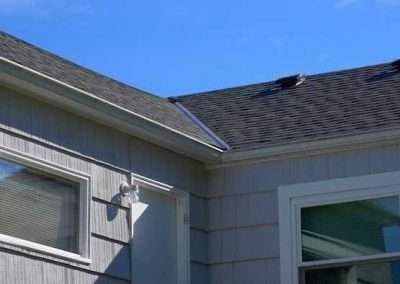 Close Up view of a reroof by Spane Buildings on Camano Island WA