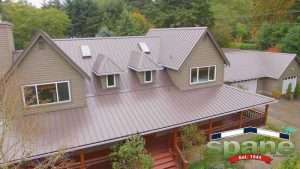 Spane Buildings metal reroof in Woodinville WA angled view