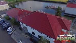 Spane Buildings reroof Bellingham WA looking down