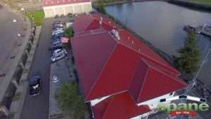 Spane Buildings reroof in Bellingham WA right side looking down