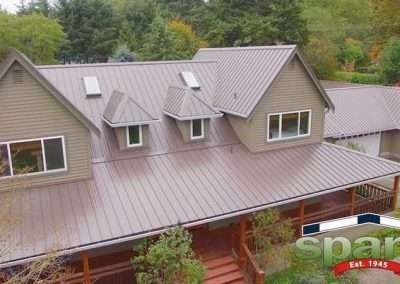 Spane metal reroof in Woodinville WA corner view