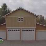 Spane Buildings post frame garage four bays on Camano Island Washington