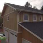 Spane post frame garage Camano Island WA front corner