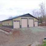 Spane post frame helicopter garage in Skagit County