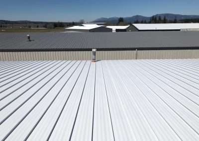 Standing seam metal roof flat